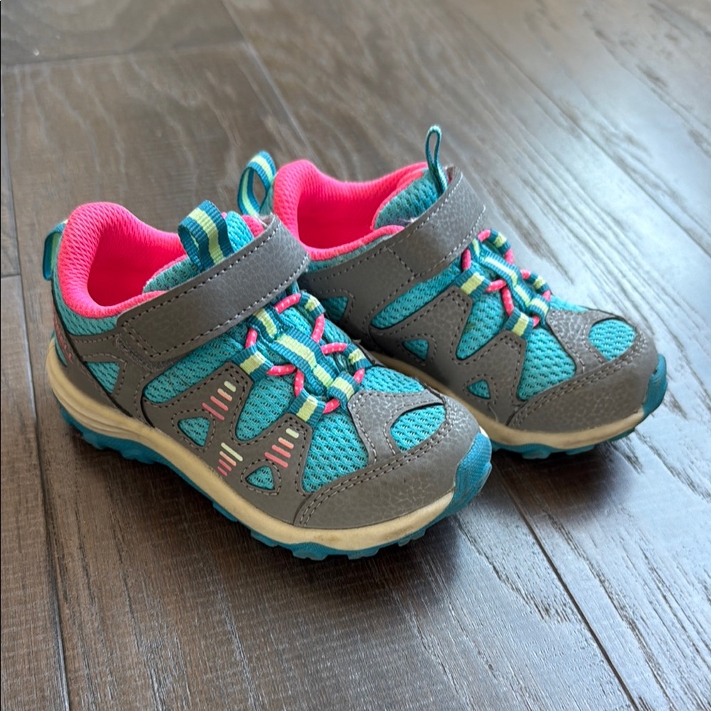 MERRELL Little Kids Trail Chaser 2 Jr in Grey/Turquoise/Multi (Size 8T, Width M)